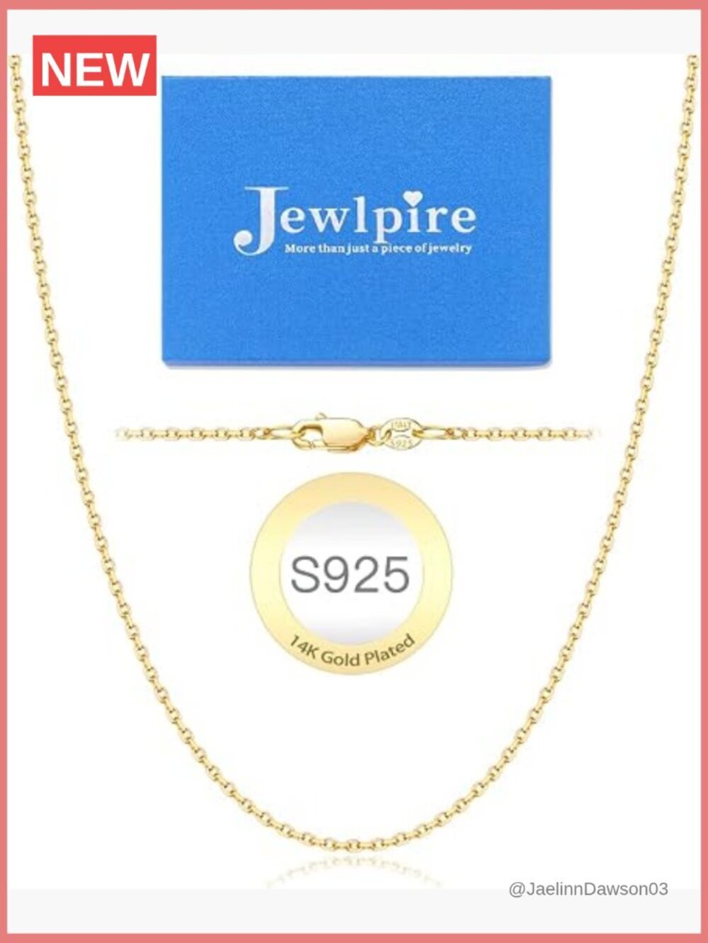 14K Gold Plated Sterling Silver Cable Chain Necklace 14-26 Inch